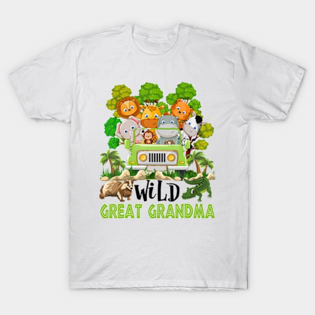 Great Grandma Of The Wild One Animal 1st Birthday T-Shirt by Eduardo